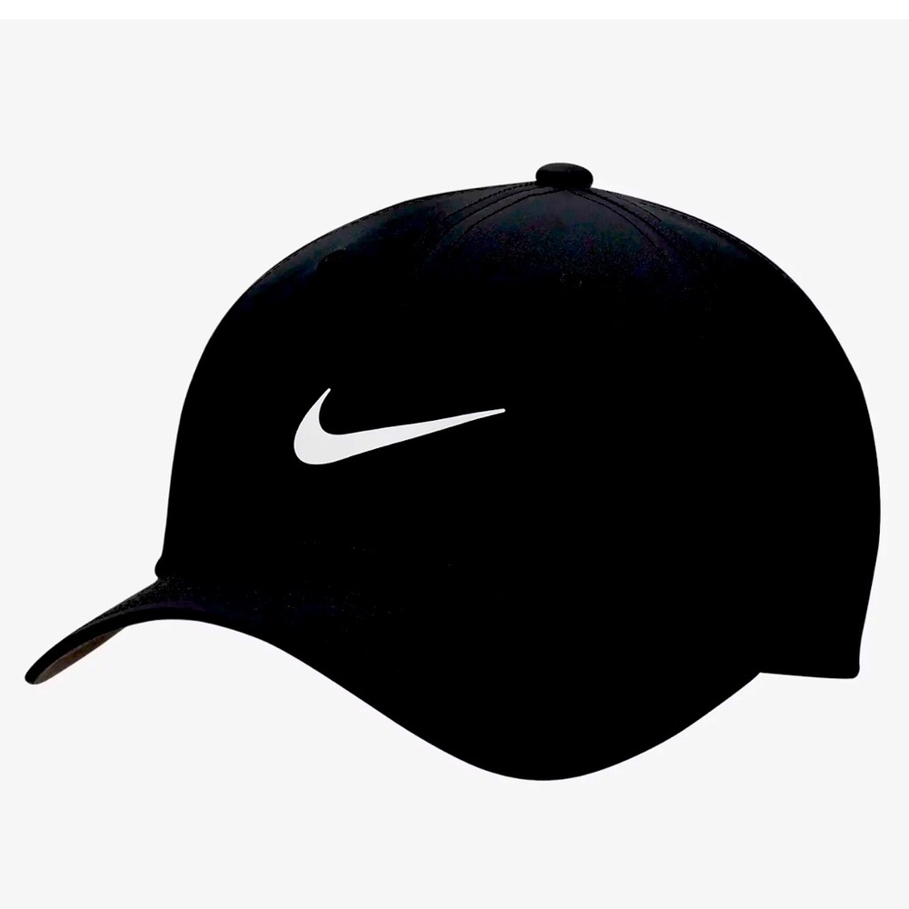 Nike Hat Featherlight Cap Strap Back Black Dri Fit Athletic Adjustable